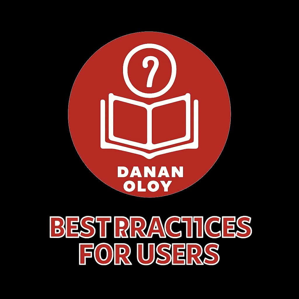 A badge depicting best practices for Daman Slot users, with clear text representation.