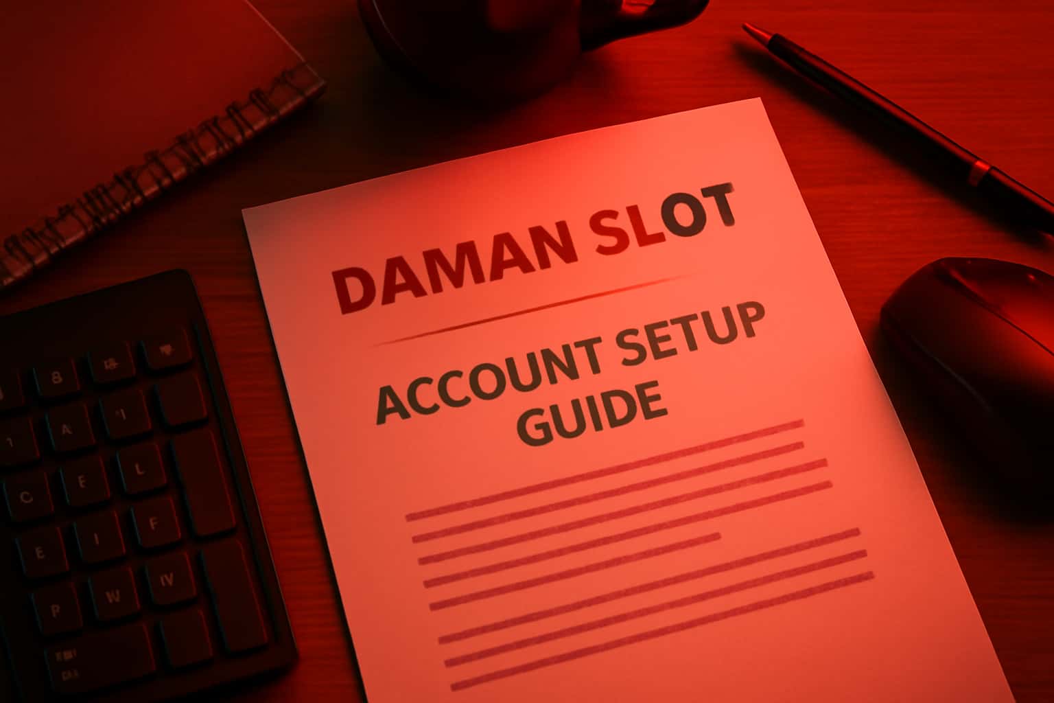 Image illustrating the Daman Slot account setup process.