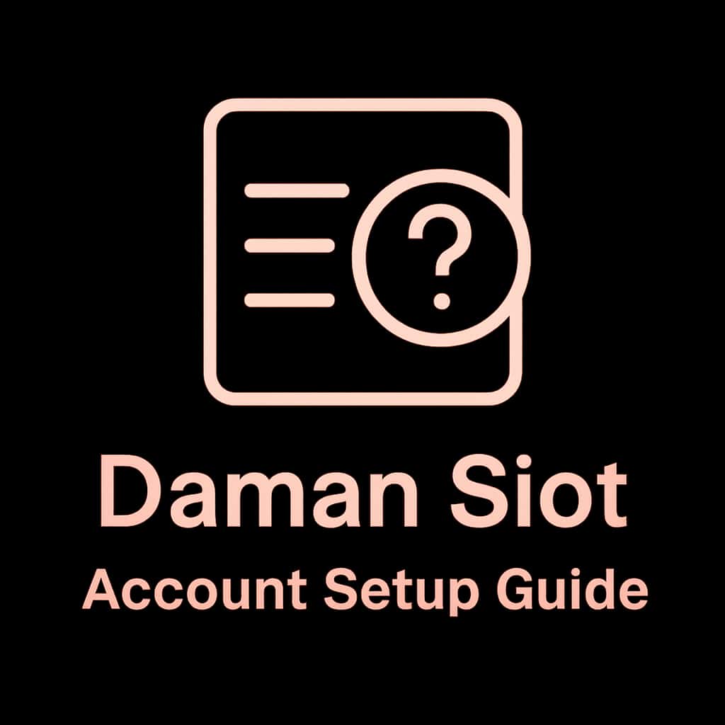 Icon representing the Daman Slot account setup guide.
