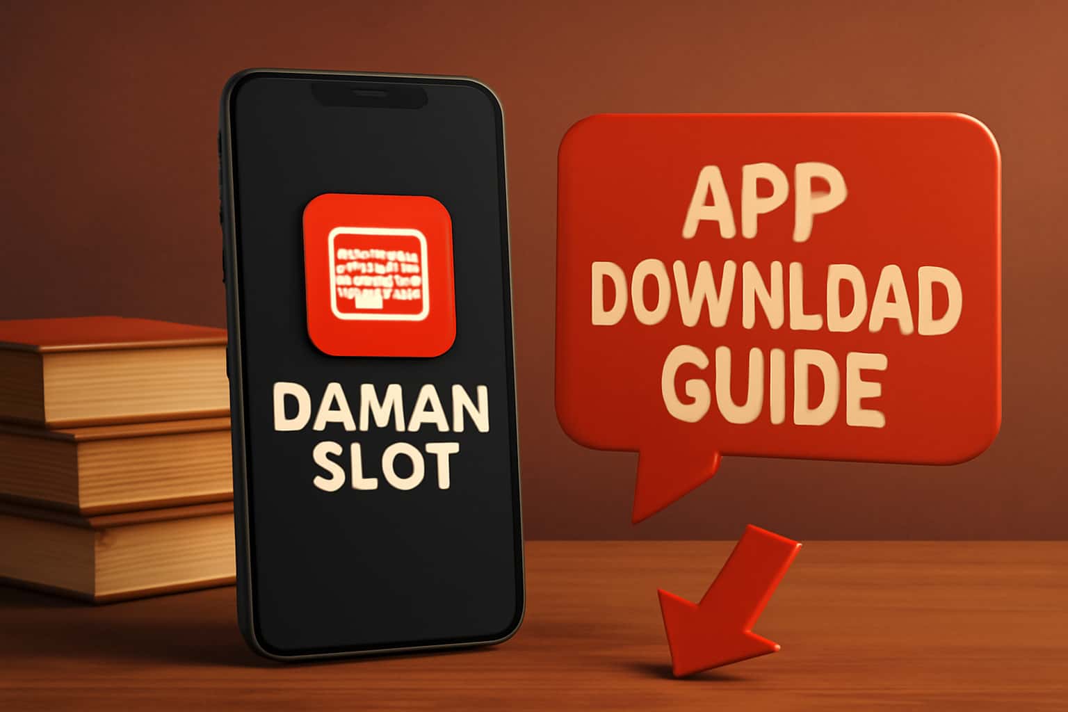 An informative scene depicting the Daman Slot App Download Guide with sleek design elements.