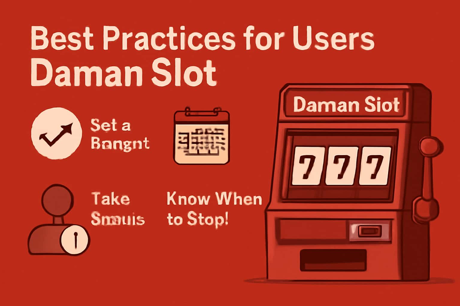 An informative visual about best practices for Daman Slot users, featuring the text in a clean design.