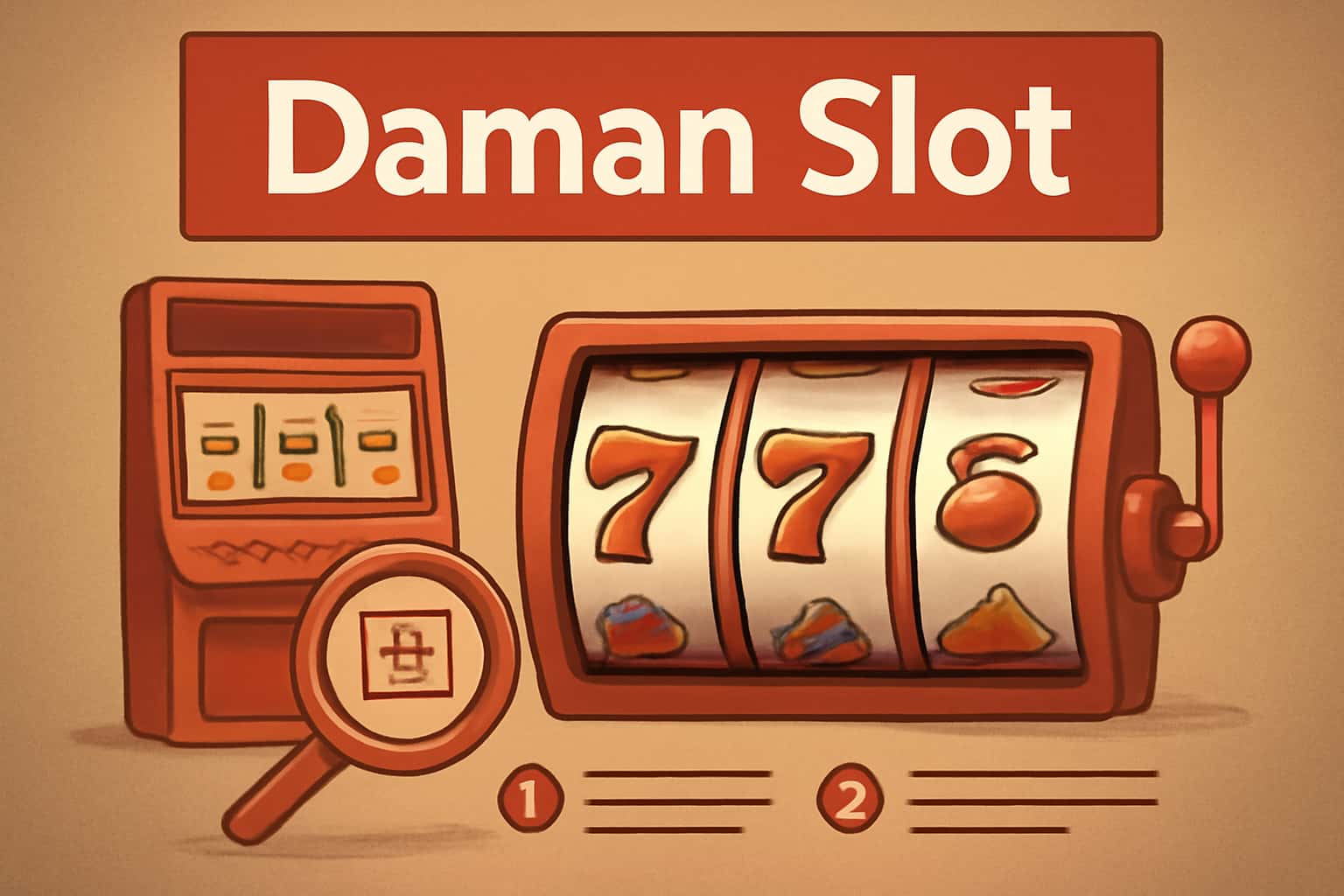 A neutral scene depicting features of Daman Slot with the text 'Daman Slot' prominently displayed.