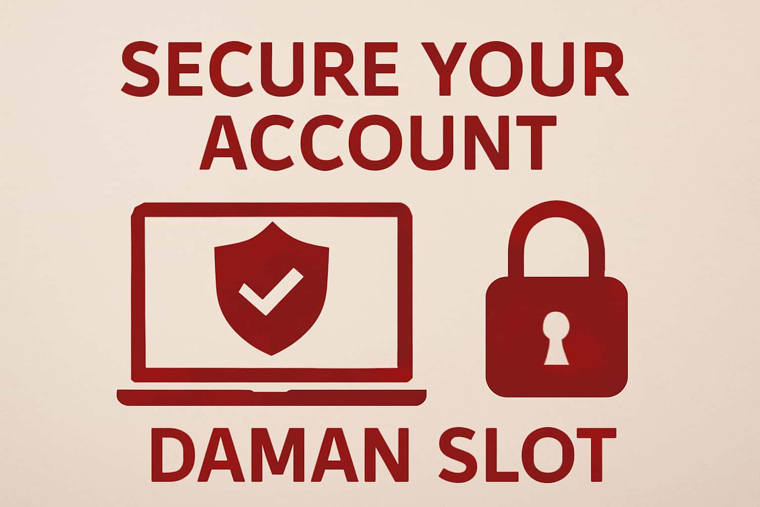 A neutral informational scene promoting account security for Daman Slot.