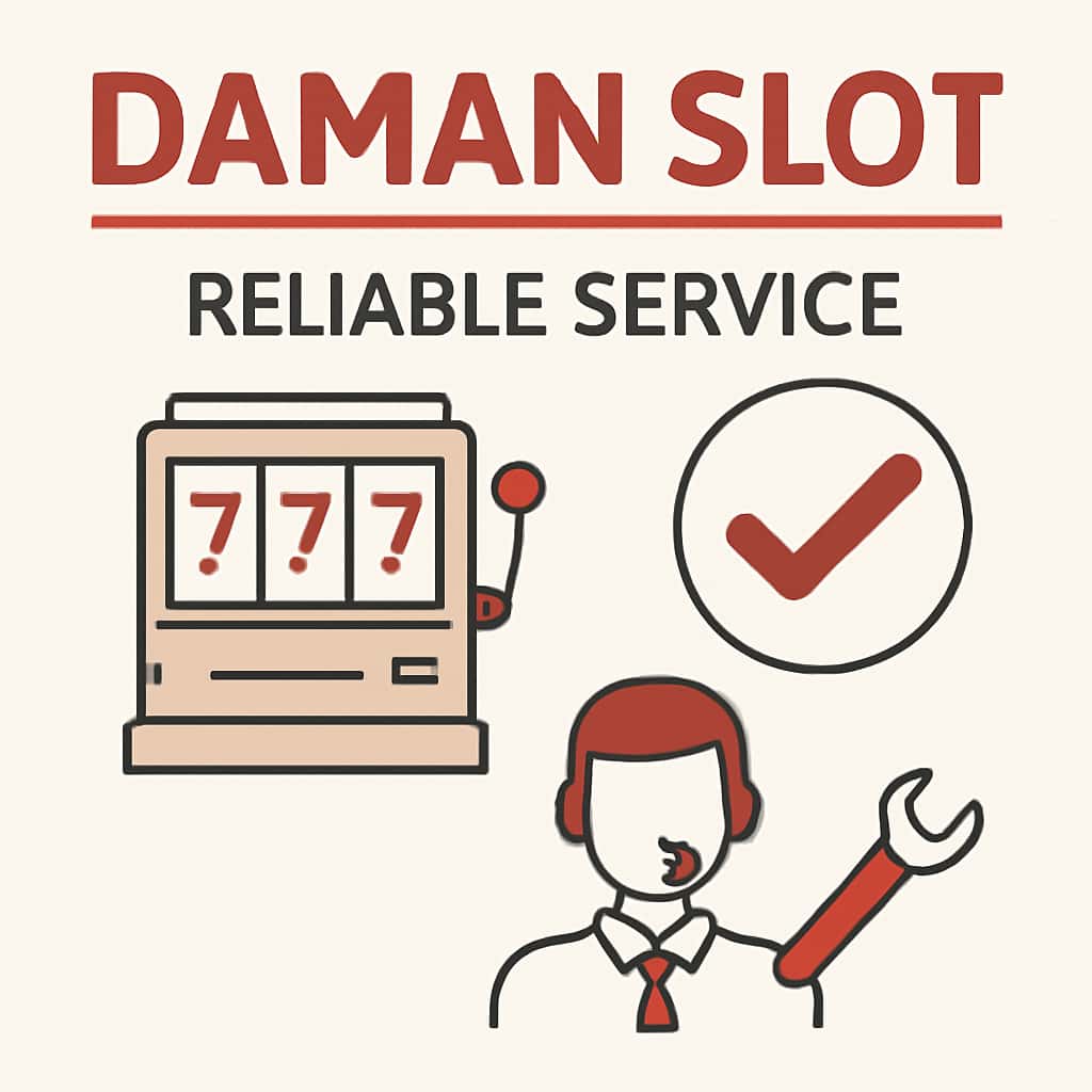 An educational diagram about the support features of Reliable Service for Daman Slot.