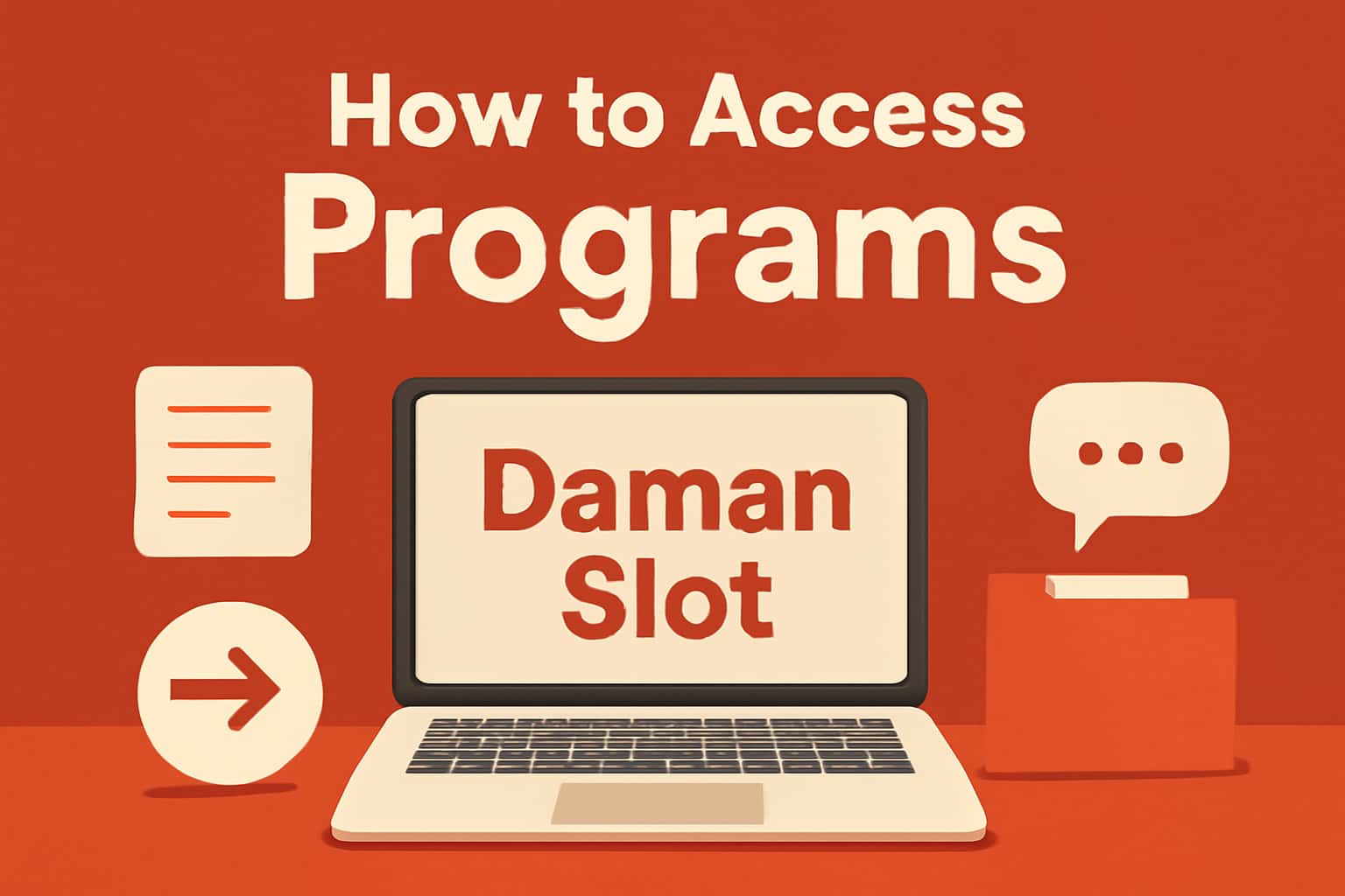 A visually appealing scene illustrating the concept of accessing Daman Slot programs.