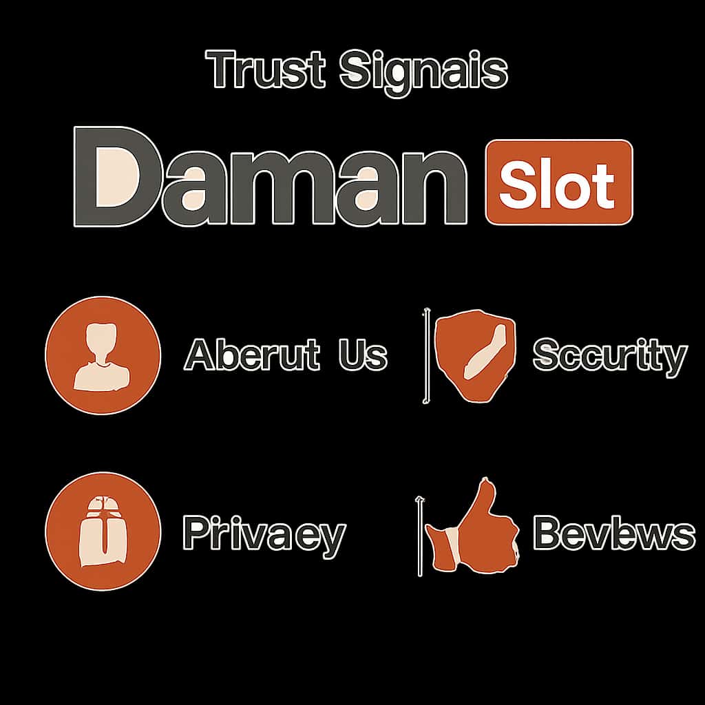 An educational diagram illustrating trust signals for Daman Slot.